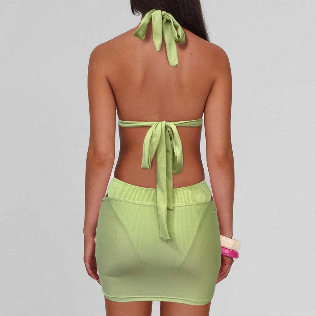 Women's Bandeau Bikini with Ruching and Ring Detail