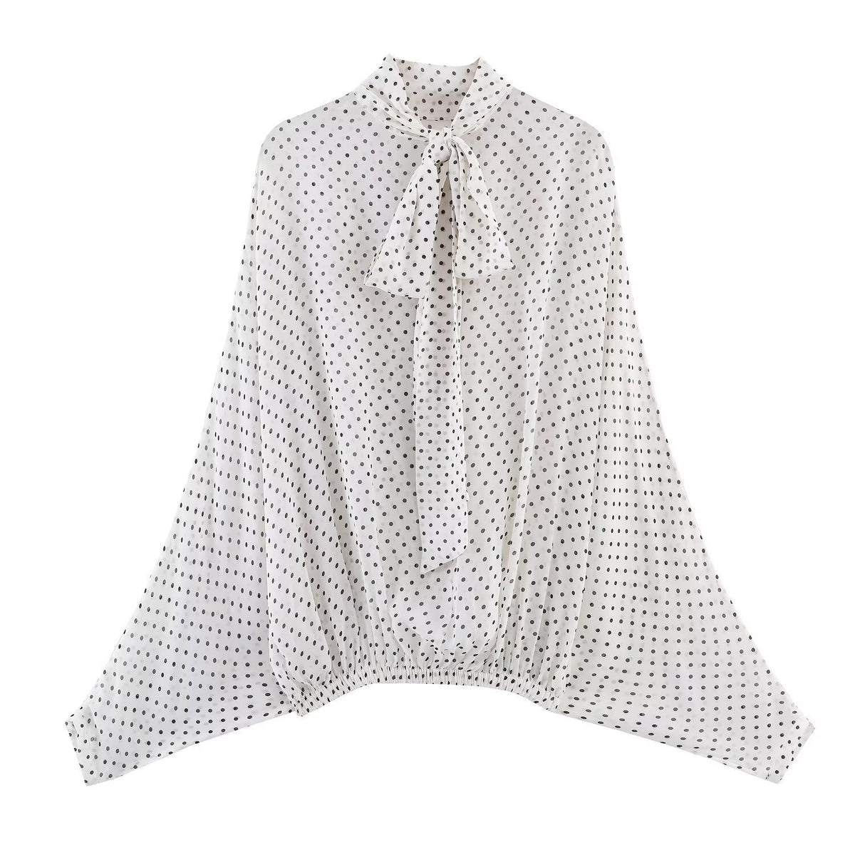 Women's Maxi Skirt with Elegant Polka Dot Pattern and Flowing Cut