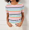 Women's Striped Short-Sleeve Casual Shirt