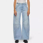 Women's Wide-Leg Jeans with Seam Detail