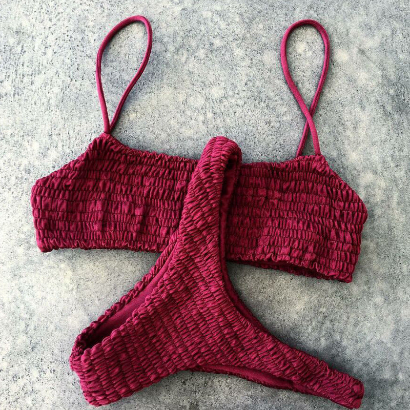 Women's Ruched Swimsuit Set