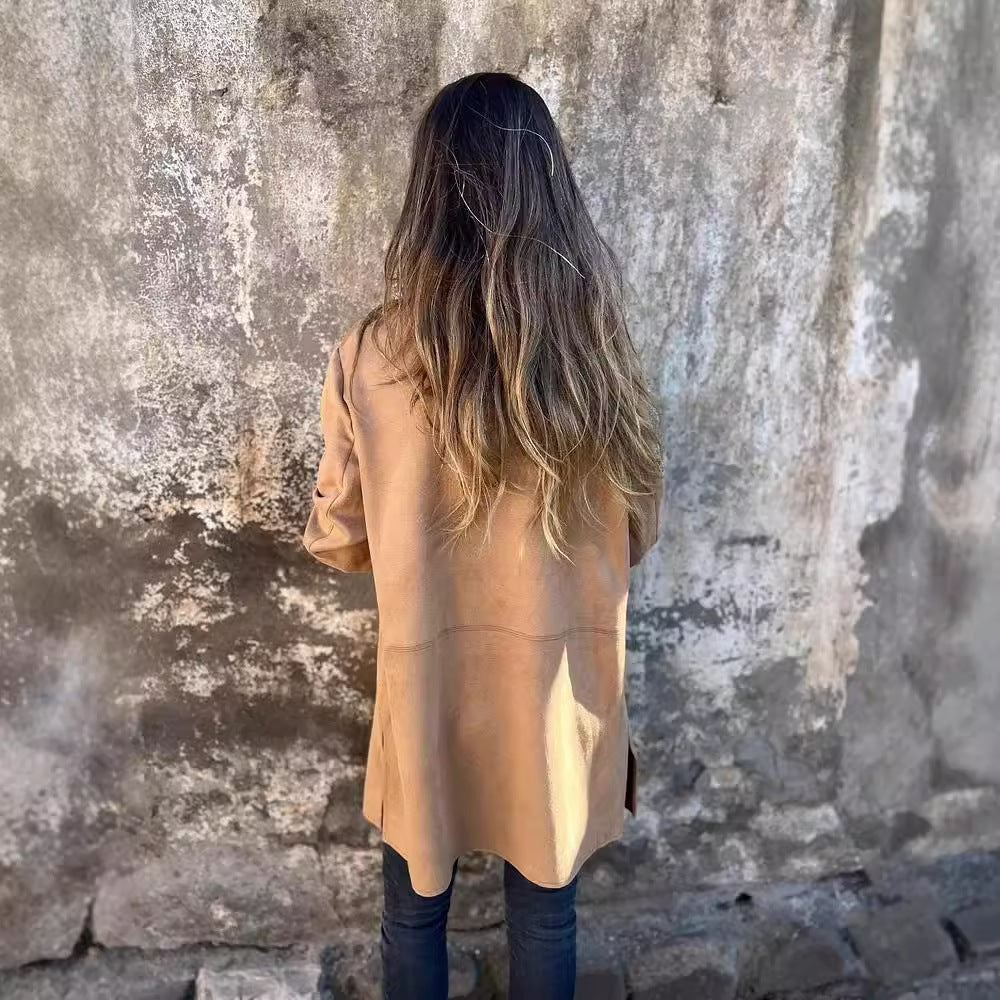 Women's Elegant and Comfortable Suede Blazer