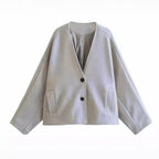 Women's Elegant Textured Jacket with Spacious Pockets
