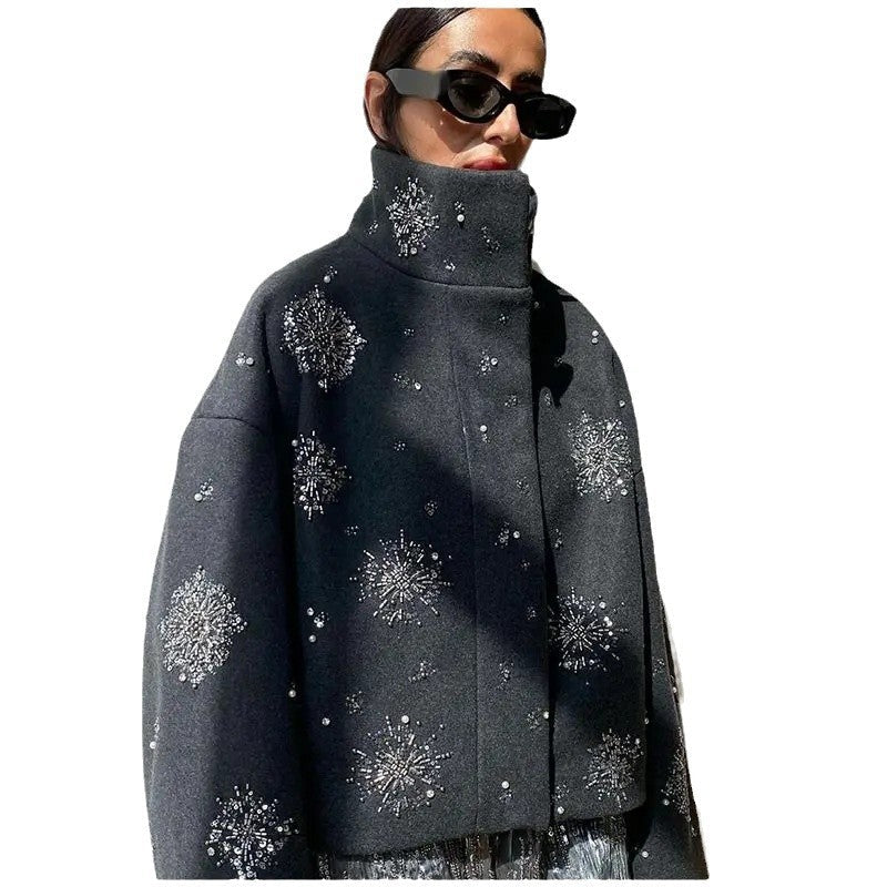 Women's Elegant and Sparkling Quilted Jacket