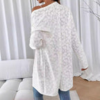 Women's Elegant Cardigan with Floral Motifs
