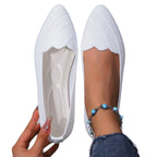 Women's Ballet Flats with Wave Design and Breathable Upper
