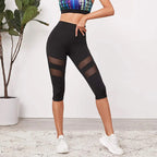 Women's Fitness Leggings with Mesh Panels