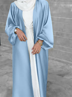 Elegant Satin Jacket with Wide Sleeves