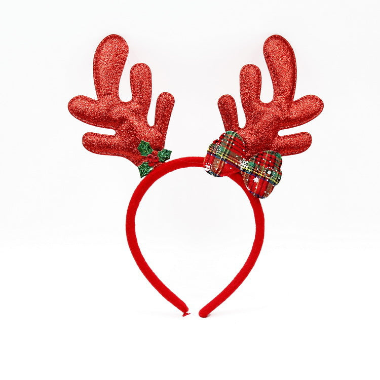 Festive Christmas Headband with Santa Figures
