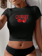Women's Bear Graphic Crop T-Shirt