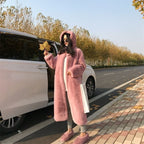 Women's Cozy Oversized Coat with High Collar and Side Pockets