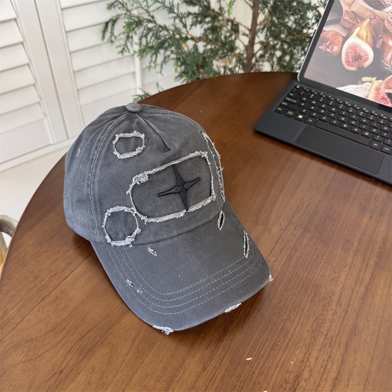 Men's Distressed Casual Baseball Cap