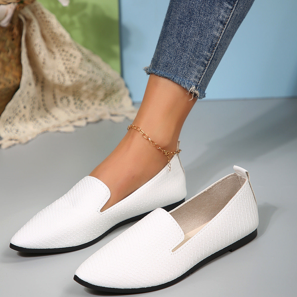 Women's Ballet Flats with Breathable Mesh and Flexible Footbed
