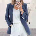 Elegant Striped Blazer with Slim Silhouette