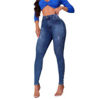 High-Waist Jeans with Unique Button Details