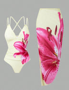 Women's Swimsuit with Elegant Floral Print