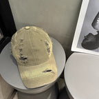 Men's Distressed Denim Cap