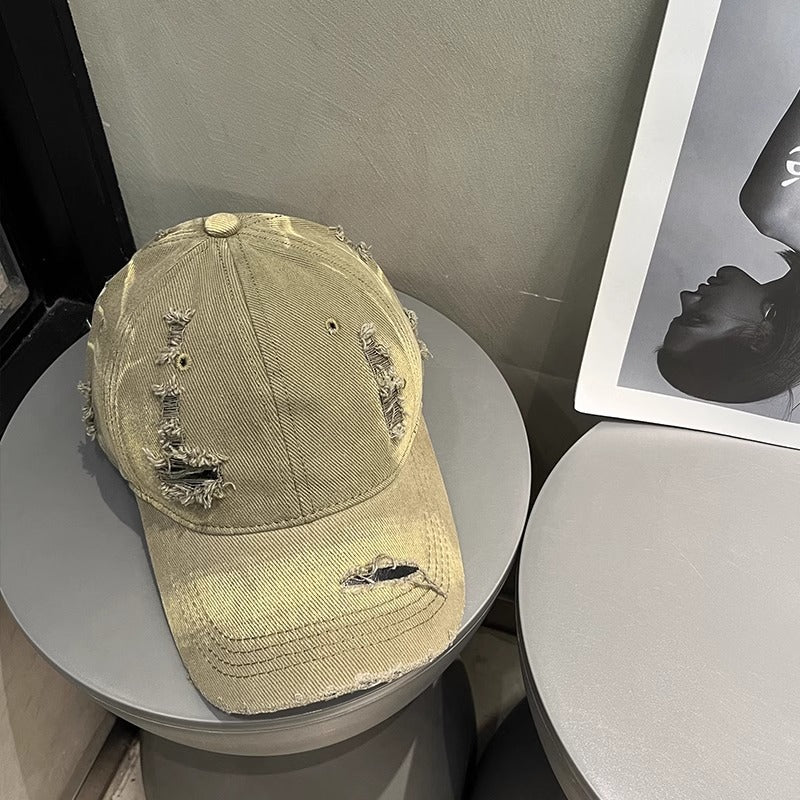 Men's Distressed Denim Cap