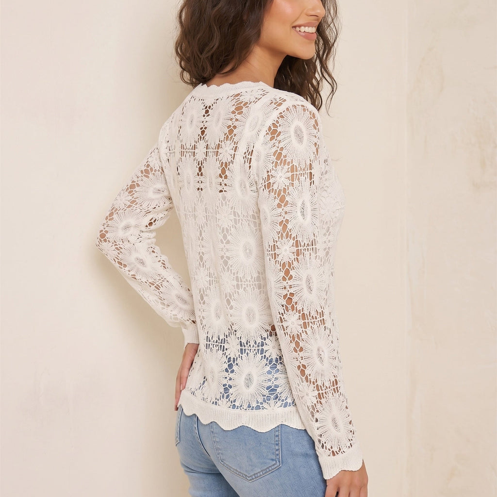 Women's Delicate Crochet Cardigan