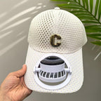Breathable Baseball Cap with Rechargeable Fan