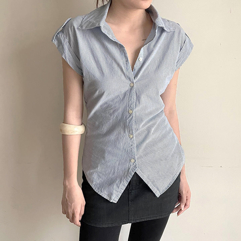 Elegant Blouse with Modern Stripes