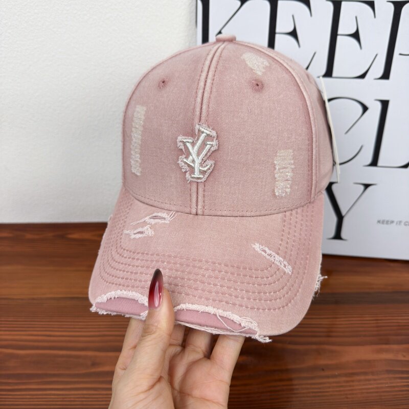 Men's Distressed Denim Adjustable Baseball Cap