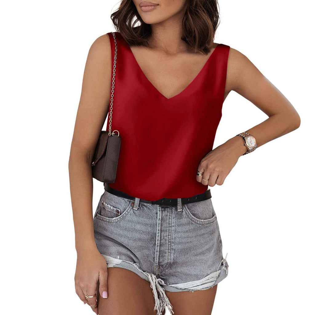 Women's Sleeveless V-Neck Top