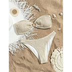 Women's Bandeau Bikini with Ruched Design