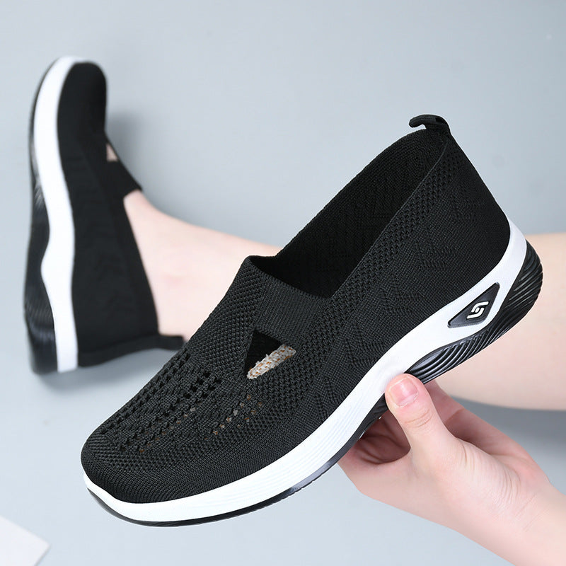 Women's Breathable Slip-On Sneakers with Elastic Design