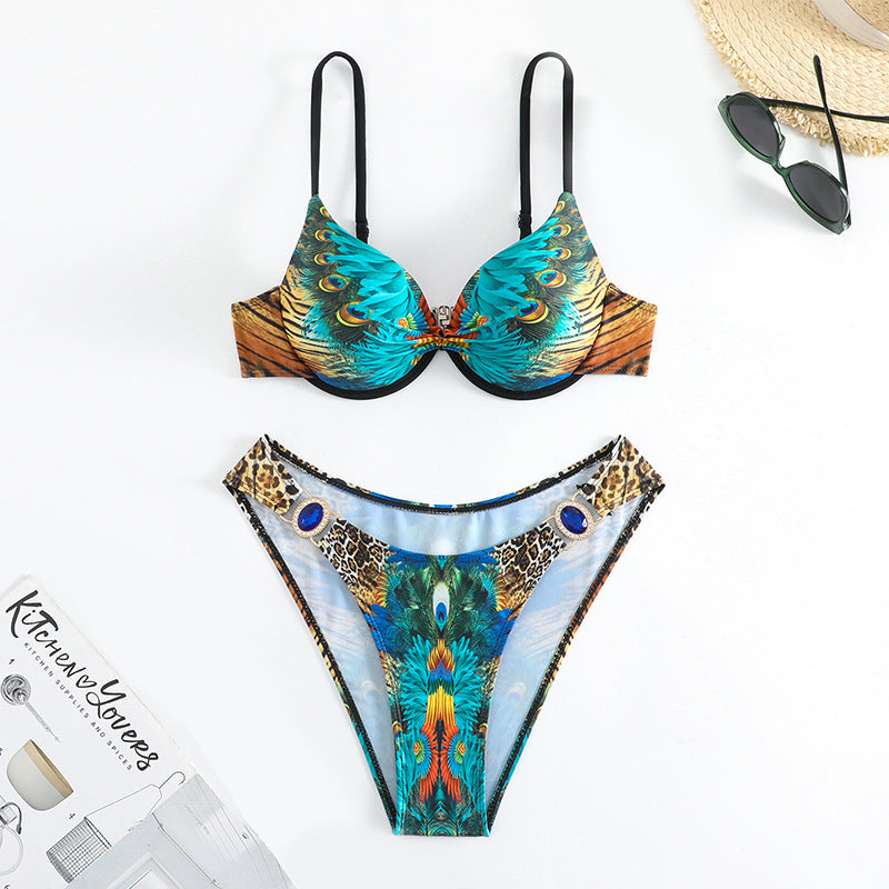 Women's Bikini Set with Exquisite Pattern