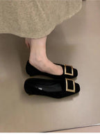 Women's Ballet Flats with Elegant Buckle Detail