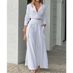 Women's Elegant Two-Piece Set with Crop Top and Palazzo Pants