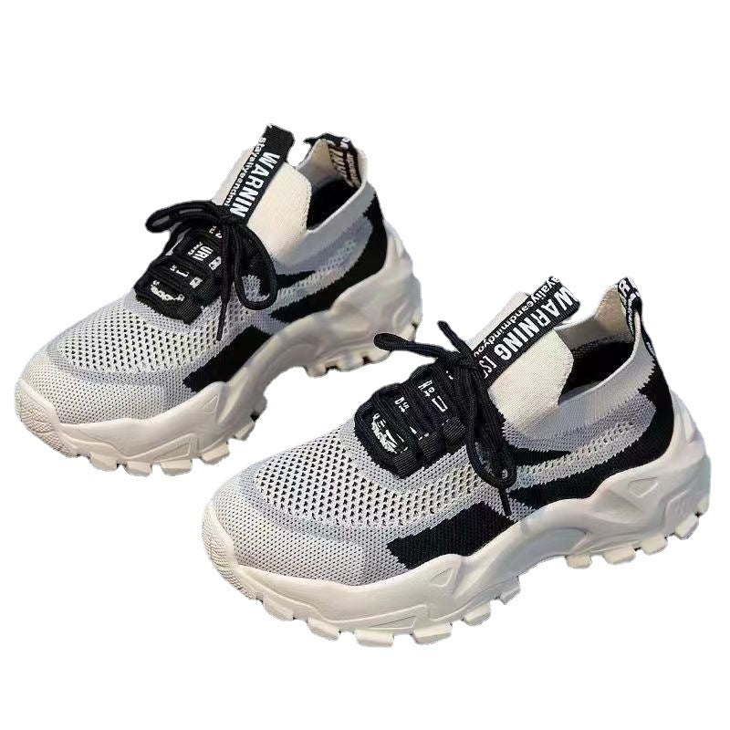 Women's Breathable Running and Leisure Shoes with Thick Profile
