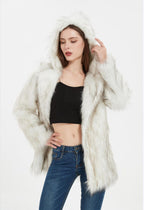 Women's Cool and Casual Faux Fur Jacket