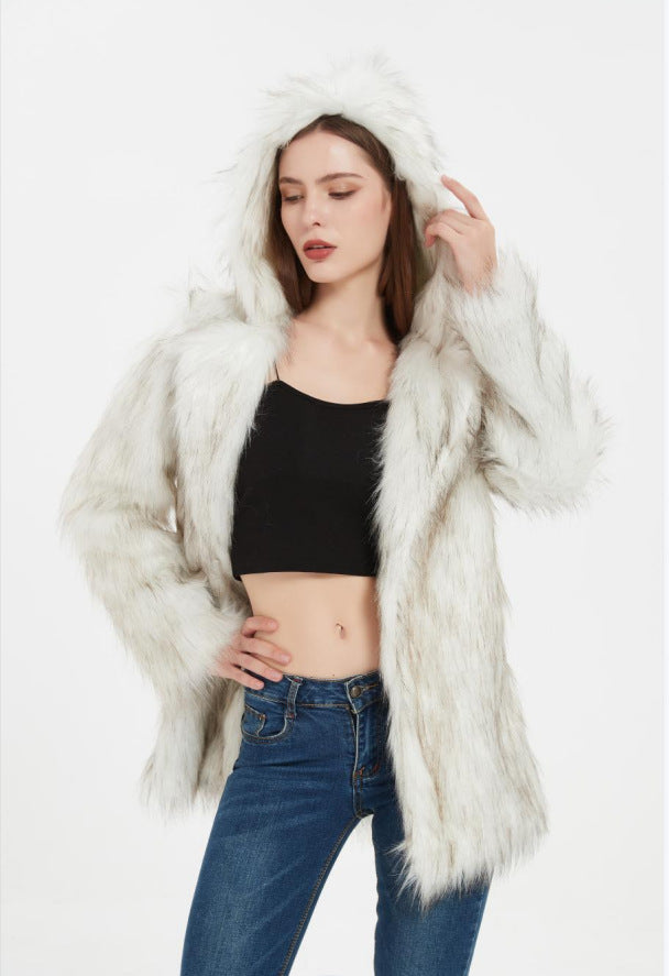 Women's Cool and Casual Faux Fur Jacket