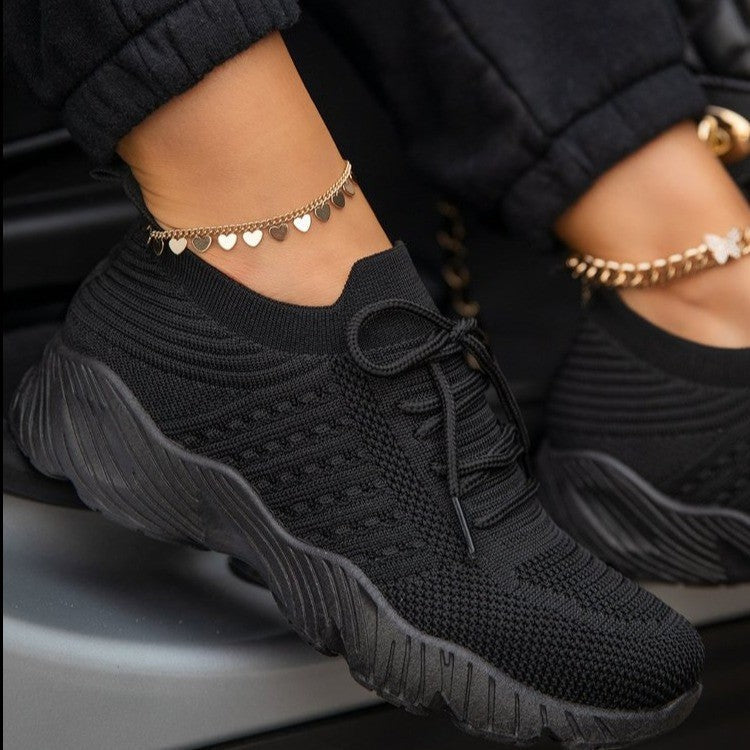 Women's Breathable Running Sneakers with Elastic Upper