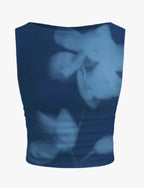 Women's Sleeveless Floral Crop Top