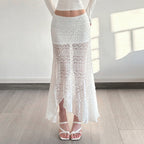 Women's Maxi Skirt with Lace Accents