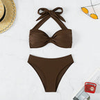Women's Bandeau Bikini with Decorative Knot
