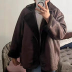 Women's Elegant Oversized Jacket with Soft Lining and Refined Texture