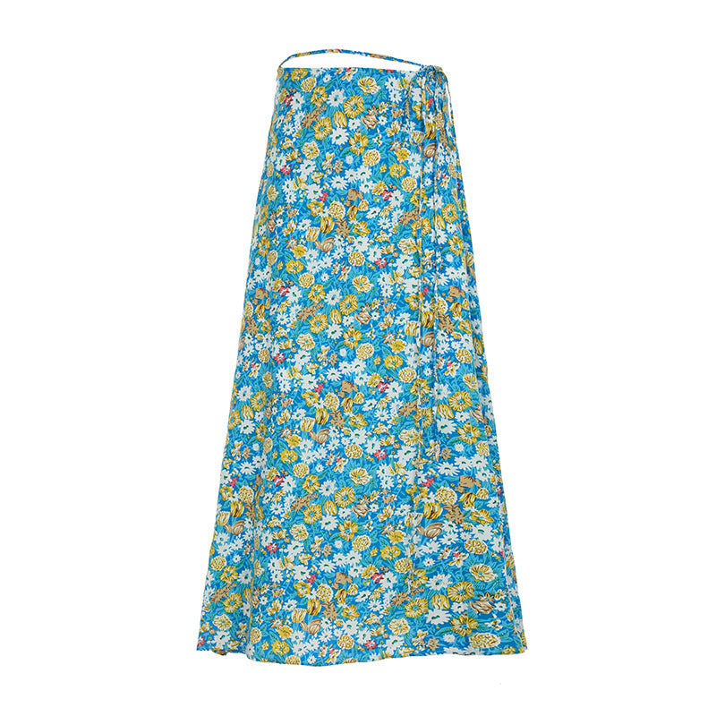 Women's Bandeau Top with Floral Pattern and Braided Detail