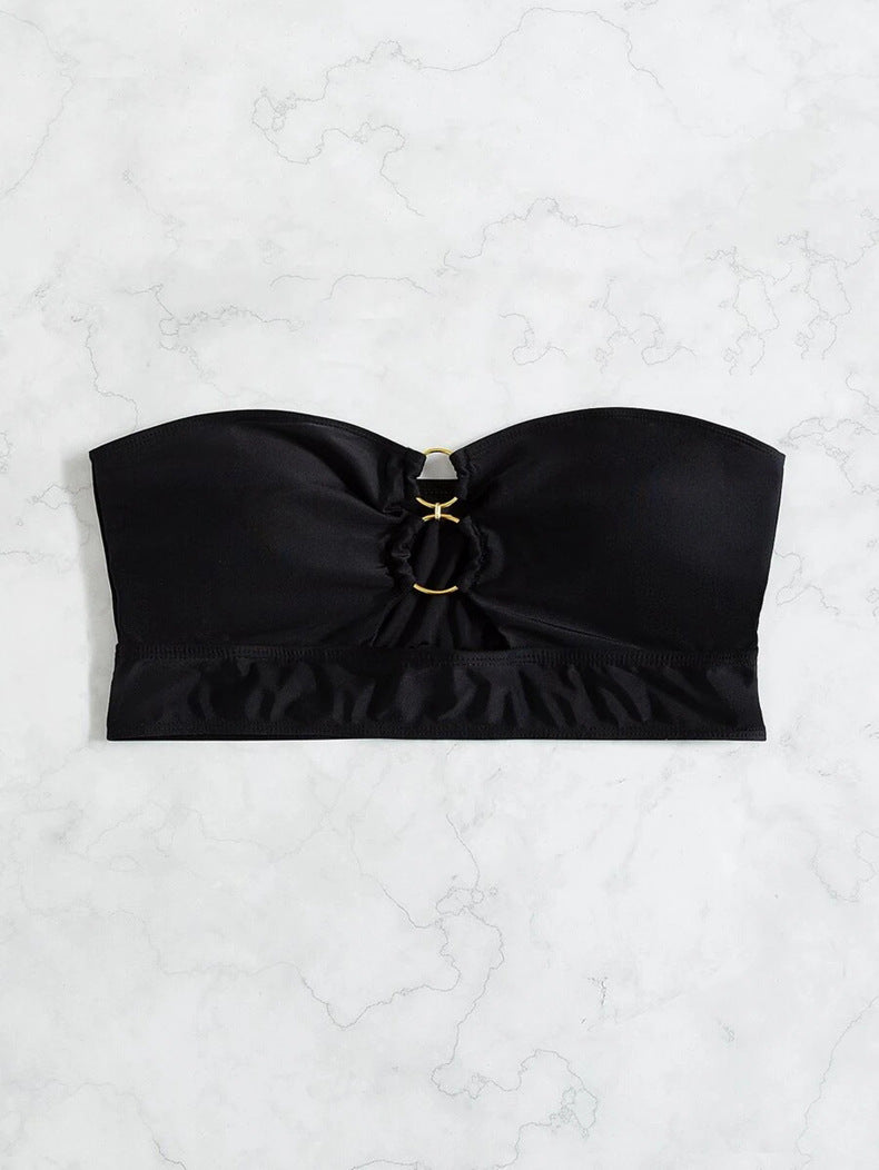 Women's Bandeau Top with Decorative Ring