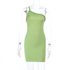 Women's Bodycon Dress with Playful Off-Shoulder Design