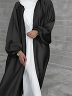 Elegant Satin Jacket with Wide Sleeves