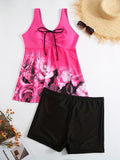 Women's Swimsuit with High Cut and Floral Print