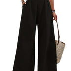 Women's Elegant Wide-Leg Pleated Pants