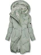 Women's Lined Winter Parka with Detachable Hood and Soft Lining