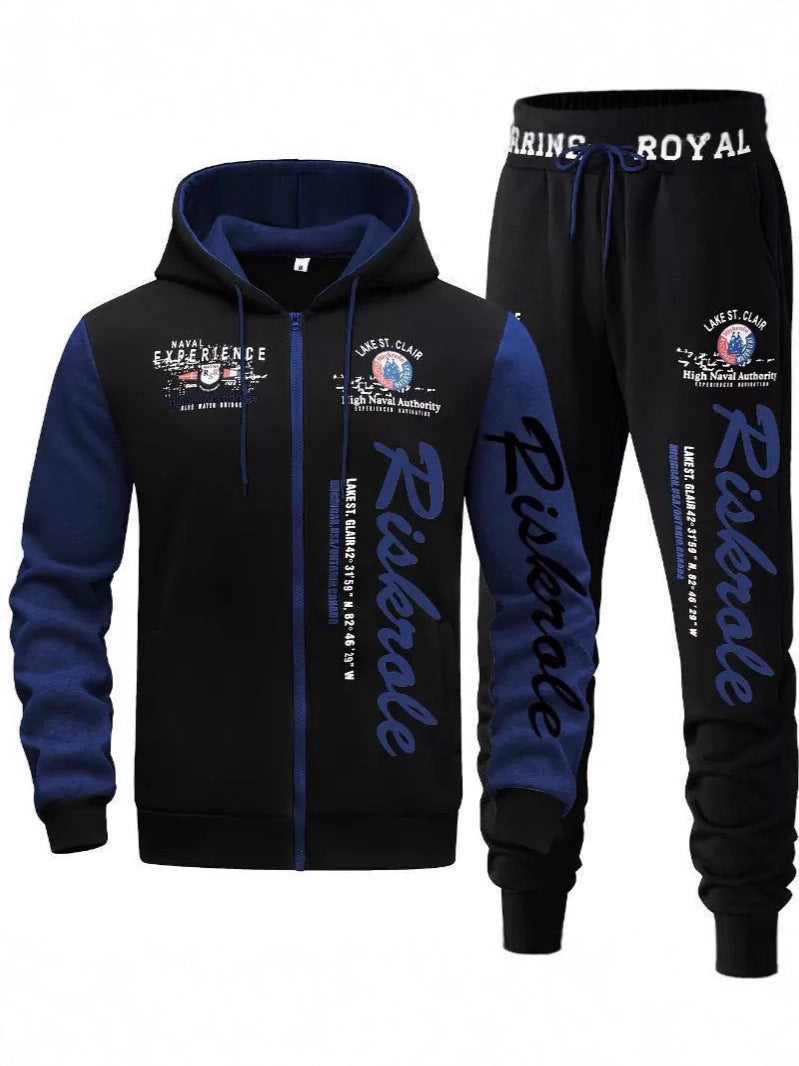 Men's Sporty Hoodie and Jogging Pants Set