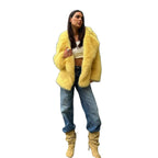 Women's Elegant Faux Fur Jacket with Soft Lining and Voluminous Cut