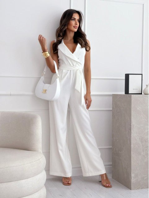 Women's Jumpsuit with Tailored Cut and Wrap Design